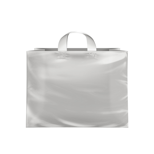 16 x 6 x 12 CLEAR FROSTED LOOP-HANDLE PLASTIC BAGS