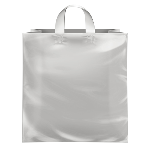 17 x 7 x 18 CLEAR FROSTED LOOP-HANDLE PLASTIC BAGS