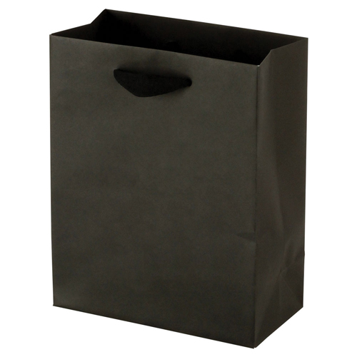 8 x 4 x 10 MATTE BLACK TINTED PAPER EUROTOTES
