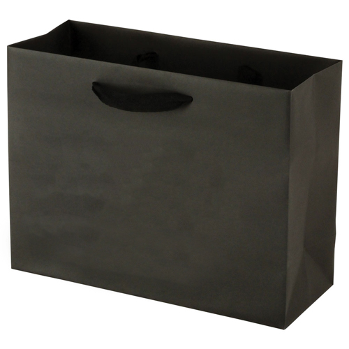 13 x 5 x 10 MATTE BLACK TINTED PAPER EUROTOTES