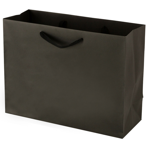 16 x 6 x 12 MATTE BLACK TINTED PAPER EUROTOTES