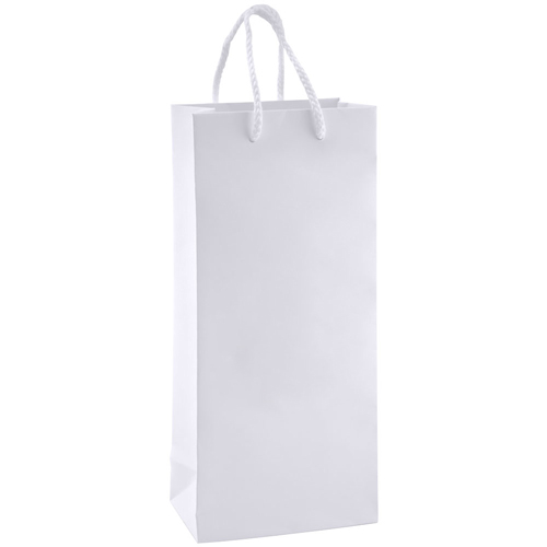 5.5 x 3.5 x 13 WHITE KRAFT EUROTOTE SHOPPING BAGS