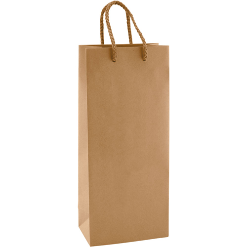 5.5 x 3.5 x 13 NATURAL KRAFT EUROTOTE SHOPPING BAGS