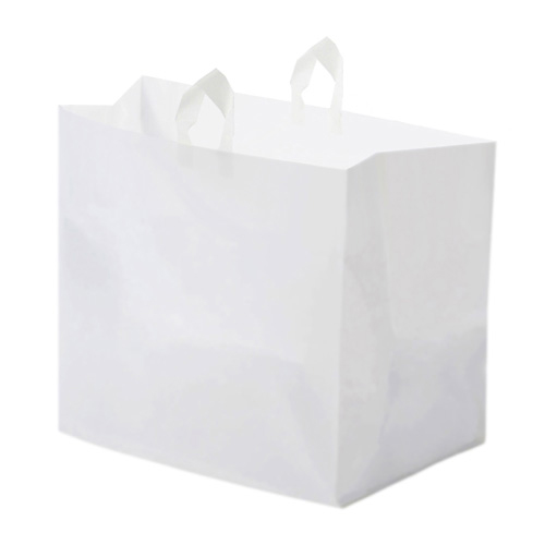 22 x 14 x 15.25 PLASTIC CATERING BAGS WITH SOFT LOOP HANDLES