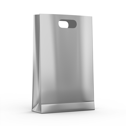7 x 3.5 x 10.5 CLEAR FROSTED PLASTIC TOTE BAGS