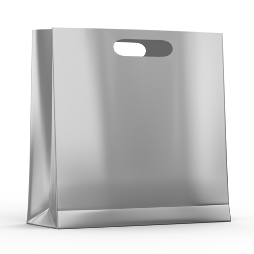 16 x 6 x 15 CLEAR FROSTED PLASTIC TOTE BAGS