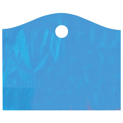 22 x 18 x 8 LAGOON BLUE FROSTED WAVETOP PLASTIC BAGS