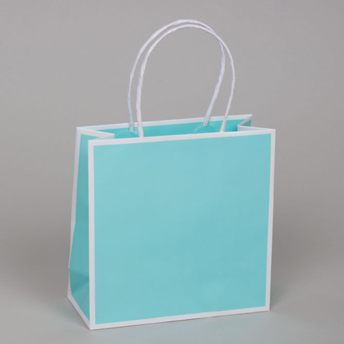 7 x 3 x 7 TURQUOISE PAPER SHOPPING BAGS