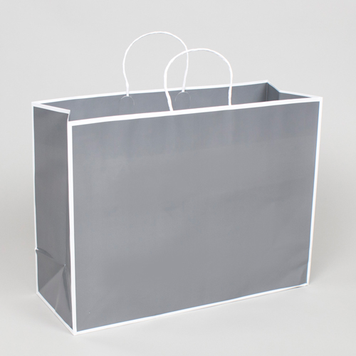 16 x 6 x 12 SLATE GRAY PAPER SHOPPING BAGS