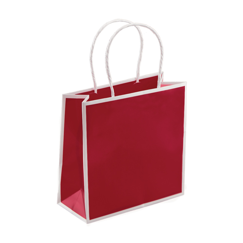 7 x 3 x 7 RED PAPER SHOPPING BAGS
