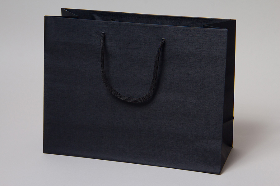 13 x 5 x 10 MATTE BLACK PAPER HANDLED GAIA EUROTOTES