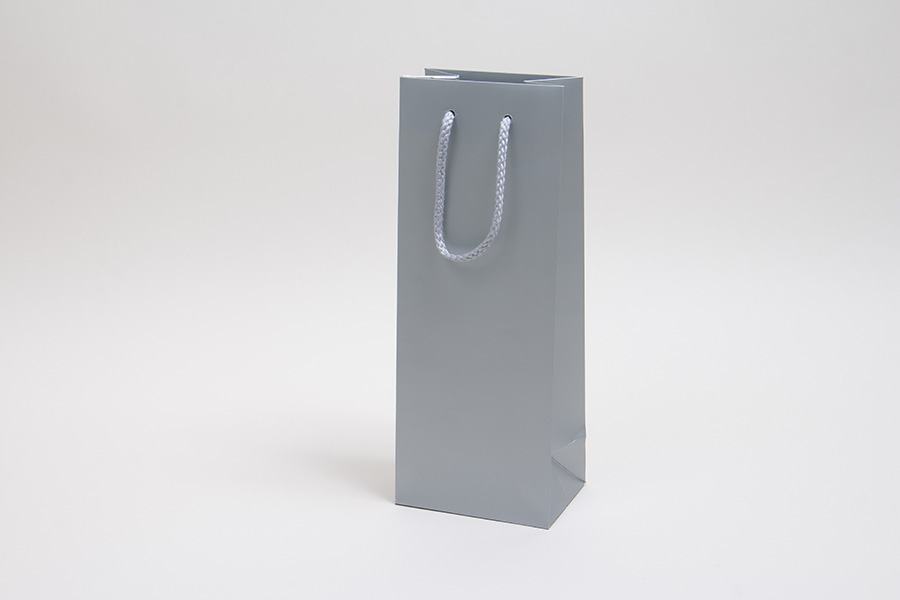 5 x 3.5 x 13 MATTE PLATINUM EUROTOTE SHOPPING BAGS