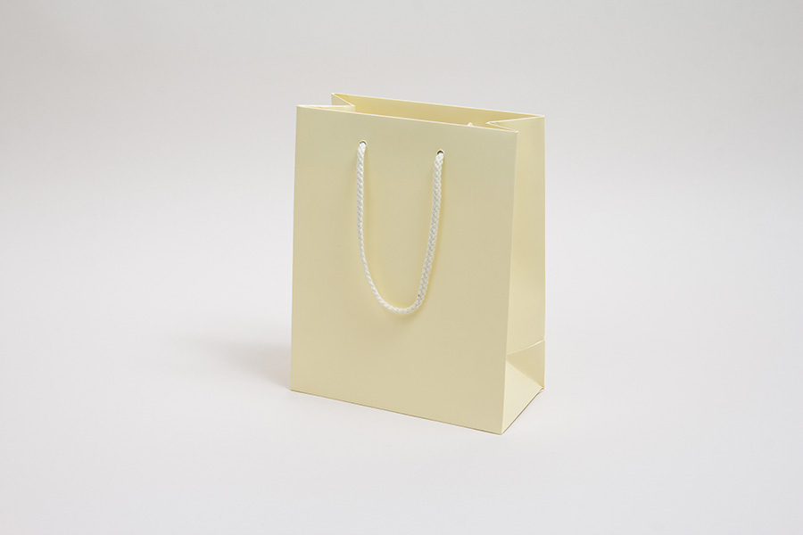 8 x 4 x 10 MATTE IVORY EUROTOTE SHOPPING BAGS