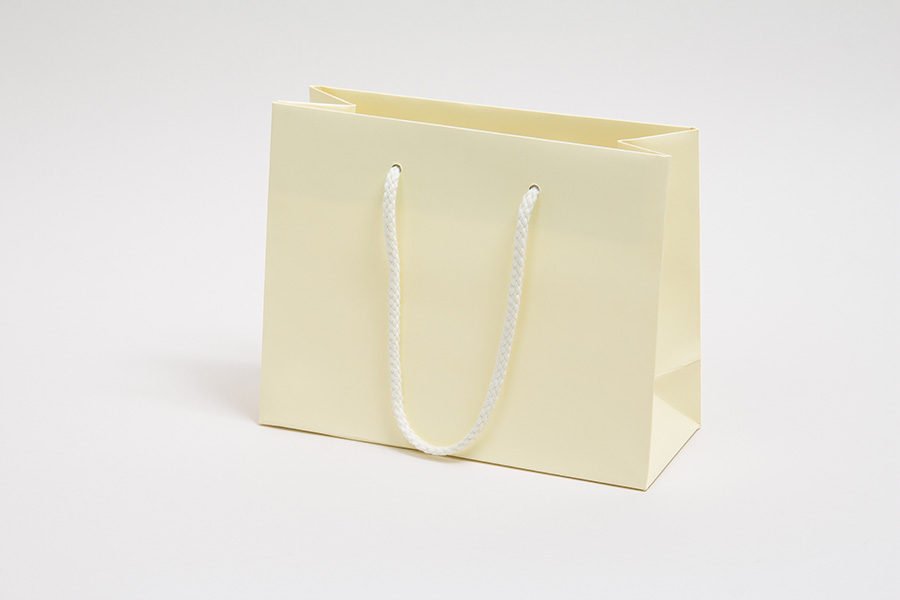 9 x 3.5 x 7 MATTE IVORY EUROTOTE SHOPPING BAGS