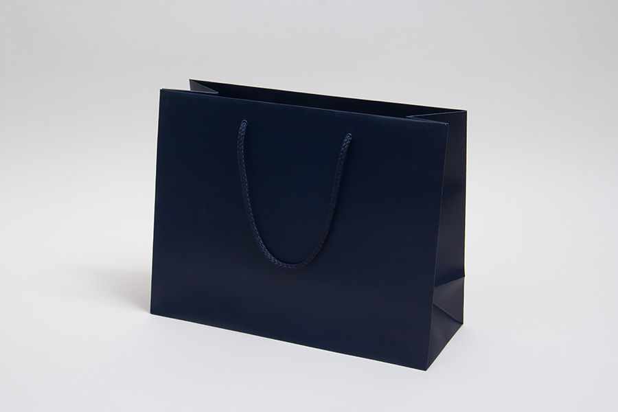 13 x 5 x 10 MATTE NAVY EUROTOTE SHOPPING BAGS