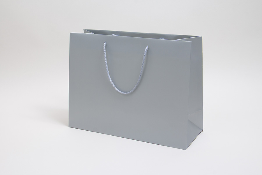 13 x 5 x 10 MATTE PLATINUM EUROTOTE SHOPPING BAGS