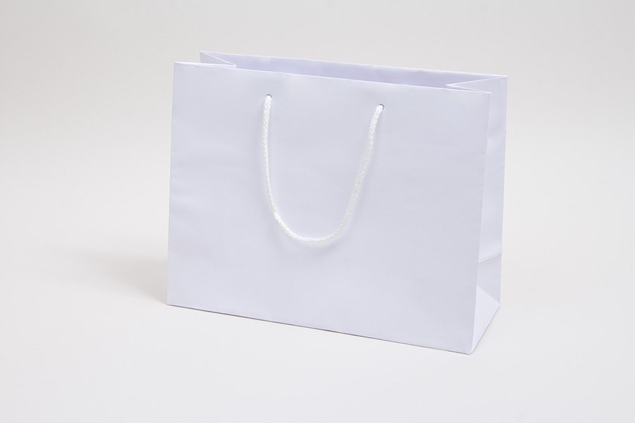 13 x 5 x 10 WHITE KRAFT EUROTOTE SHOPPING BAGS