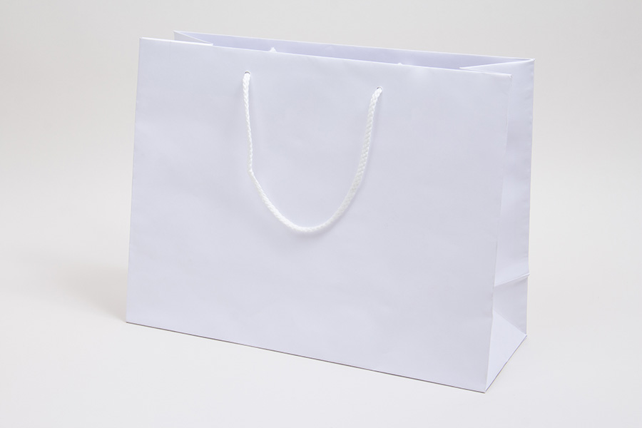 16 x 6 x 12 WHITE KRAFT EUROTOTE SHOPPING BAGS