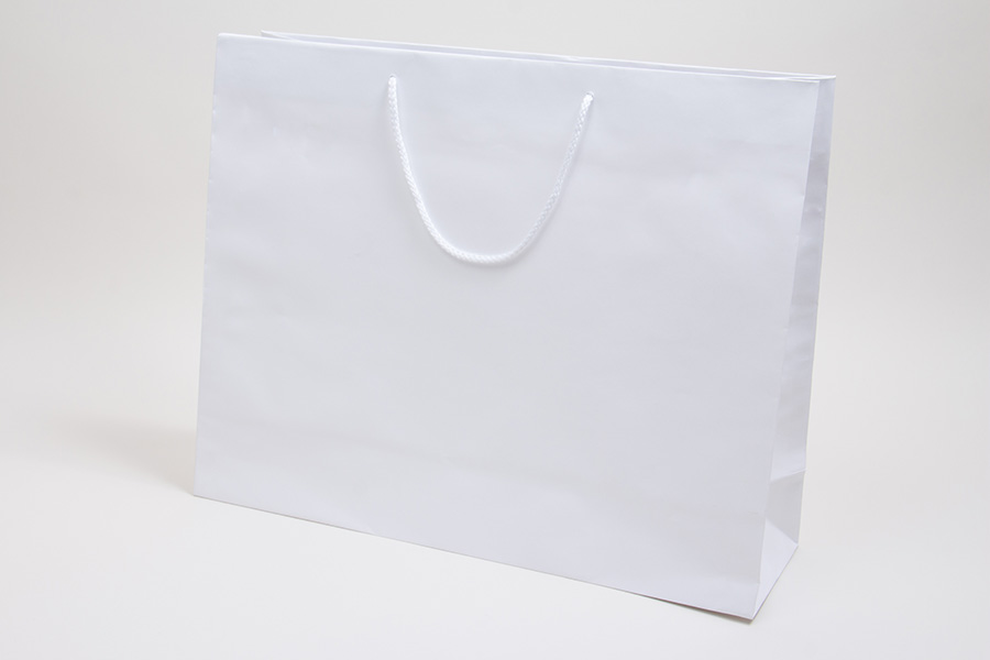 20 x 6 x 16 WHITE KRAFT EUROTOTE SHOPPING BAGS