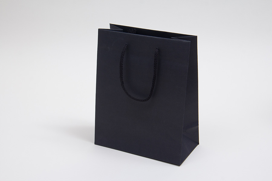 Rope Handled Eurotote Shopping Bags | Matte Black Textured