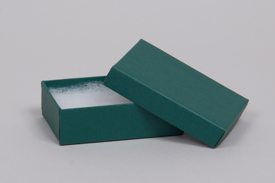 (#11) 1-3/4 x 1-1/8 x 5/8 MATTE DEEP GREEN JEWELRY BOXES