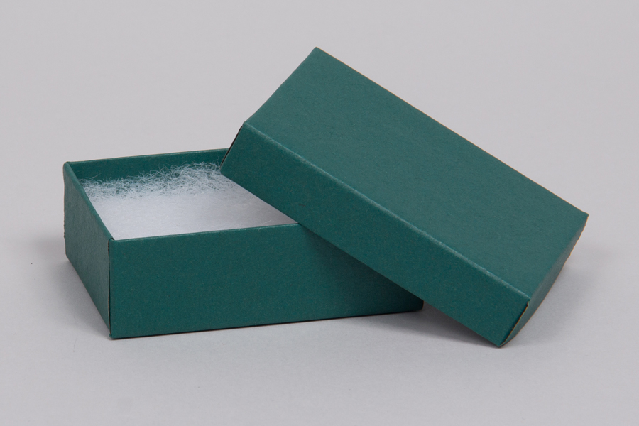 (#32) 3-1/16 x 2-1/8 x 1 MATTE DEEP GREEN JEWELRY BOXES