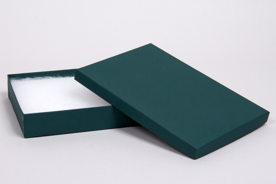 (#85) 8 x 5-1/2 x 1-1/4 MATTE DEEP GREEN JEWELRY BOXES