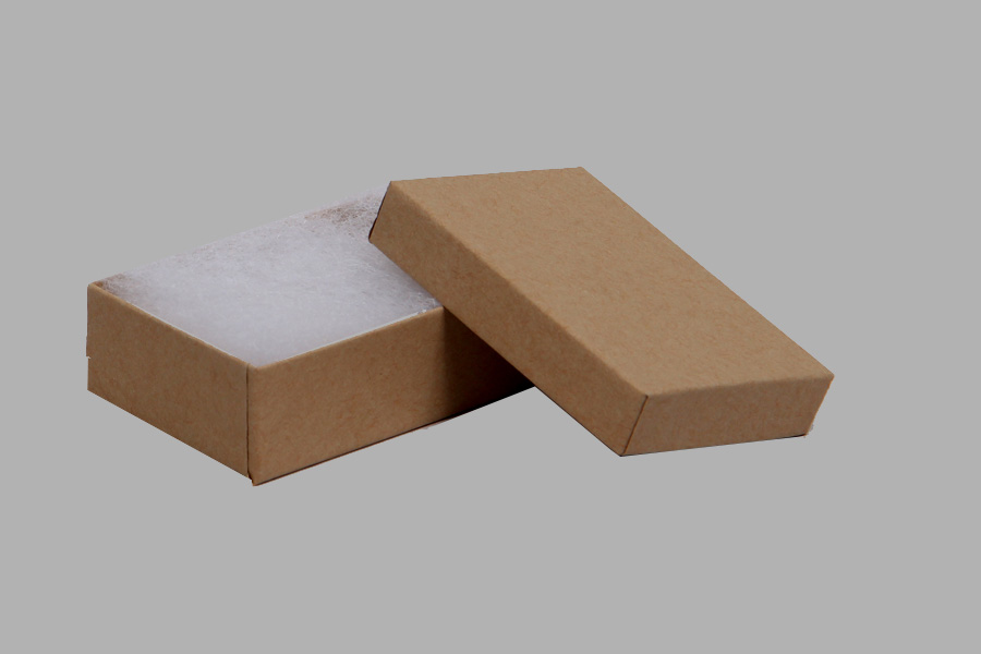 2 1/2" x 1 1/2" x 7/8" Cotton Filled Jewelry Boxes Pkg OF 20 White 