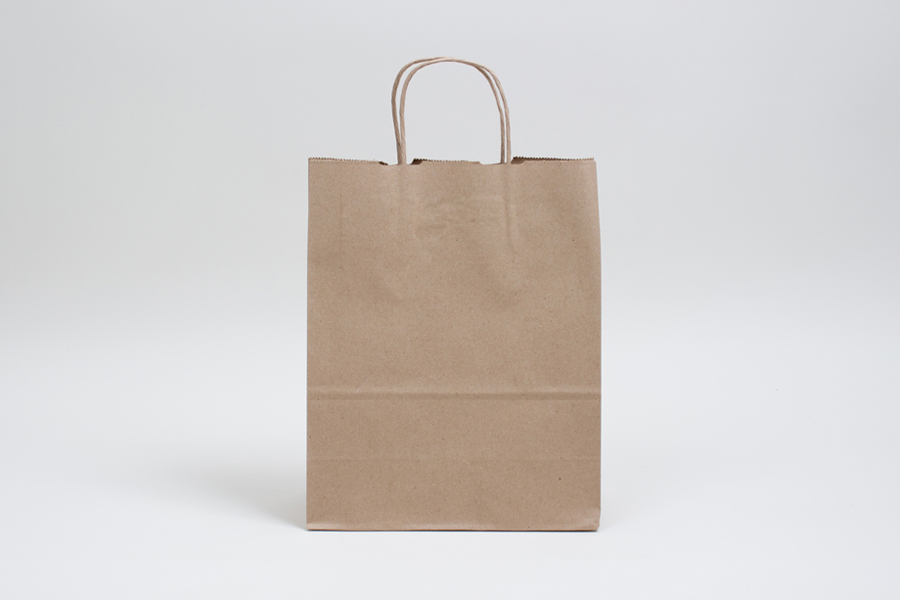 Shopping Bag with Handles Kraft Paper Wine Gift Pack of 12