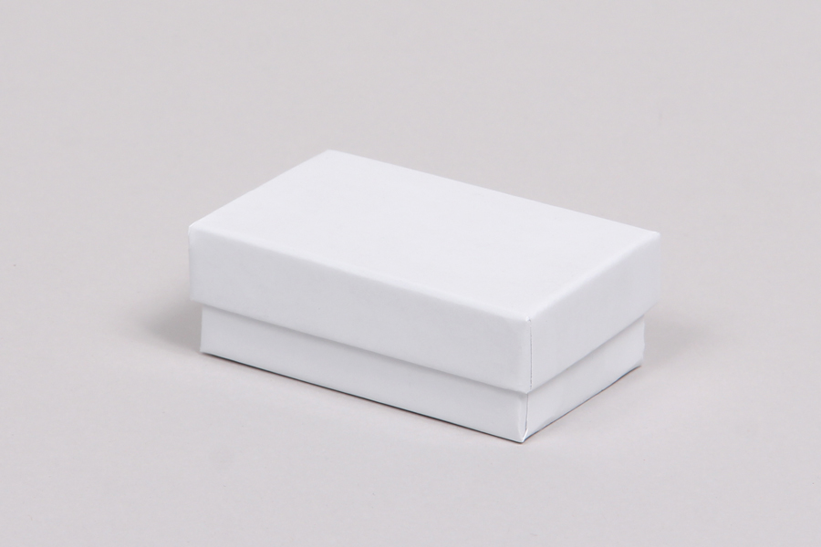 32 White Gloss Cotton Filled Jewelry Boxes
