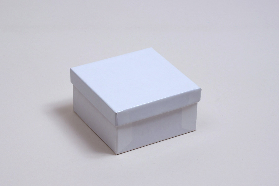 (#34) 3-1/2 x 3-1/2 x 2  WHITE GLOSS JEWELRY BOXES
