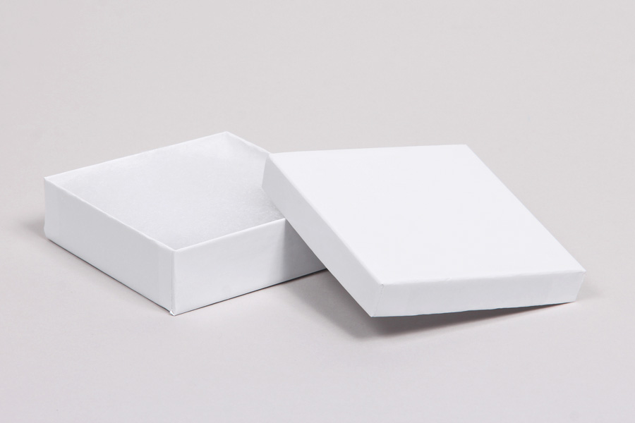 (#65) 6 x 5 x 1 WHITE GLOSS JEWELRY BOXES