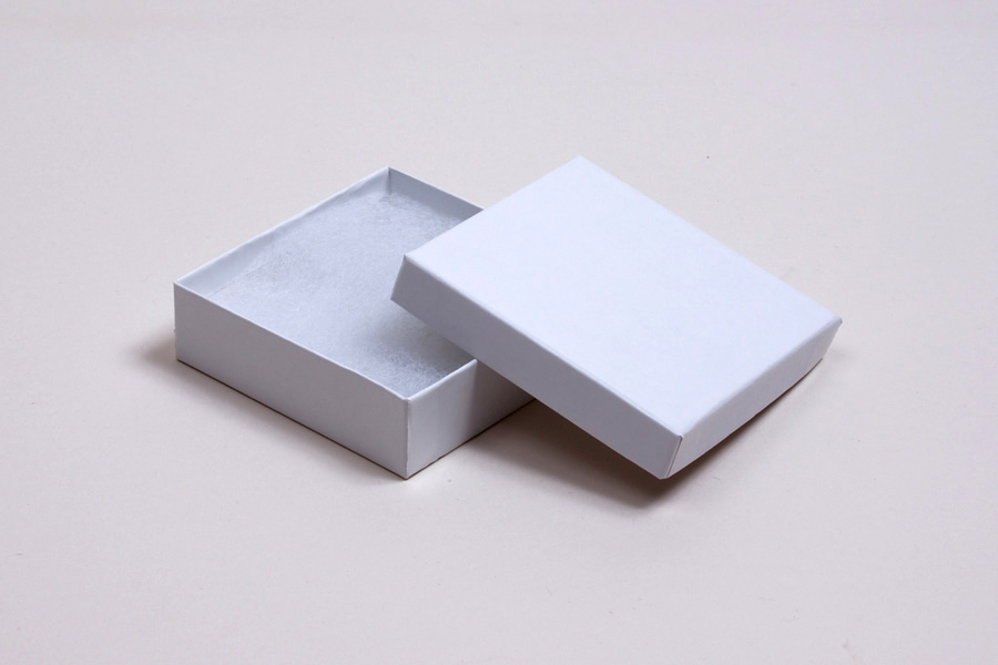 (#33) 3-1/2 x 3-1/2 x 1 WHITE GLOSS JEWELRY BOXES