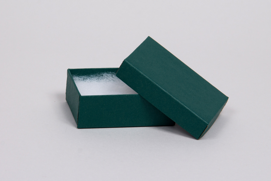 (#32) 3-1/16 x 2-1/8 x 1 MATTE DEEP GREEN JEWELRY BOXES