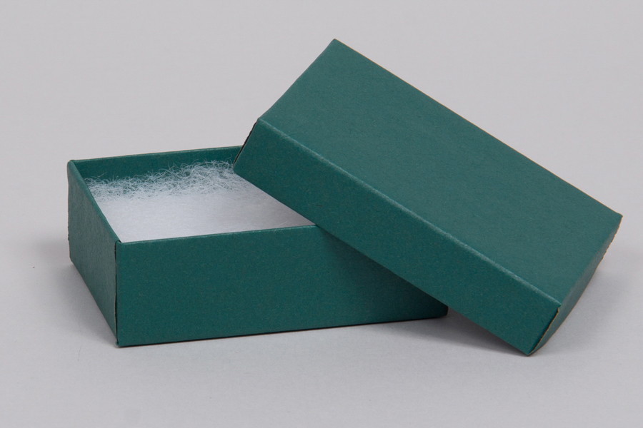 (#33) 3-1/2 x 3-1/2 x 1 MATTE TEAL JEWELRY BOXES