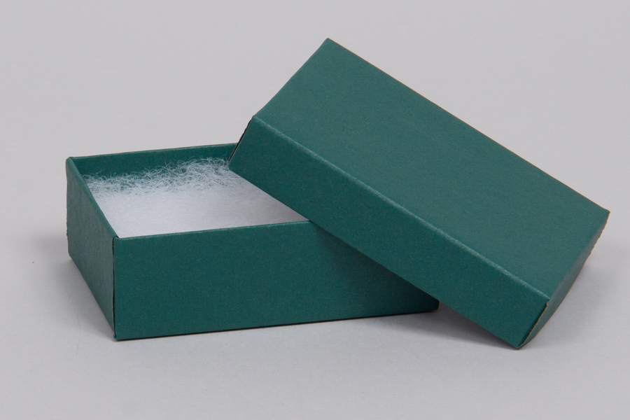 (#33) 3-1/2 x 3-1/2 x 1  MATTE TEAL JEWELRY BOXES