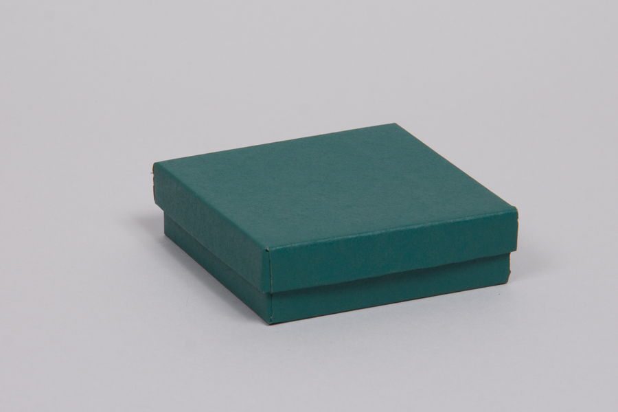 33 Matte Teal Cotton Filled Jewelry Boxes