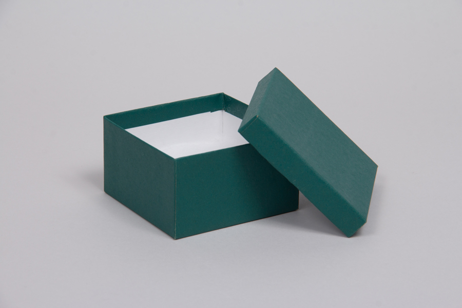 (#34) 3-1/2 x 3-1/2 x 2  MATTE TEAL JEWELRY BOXES