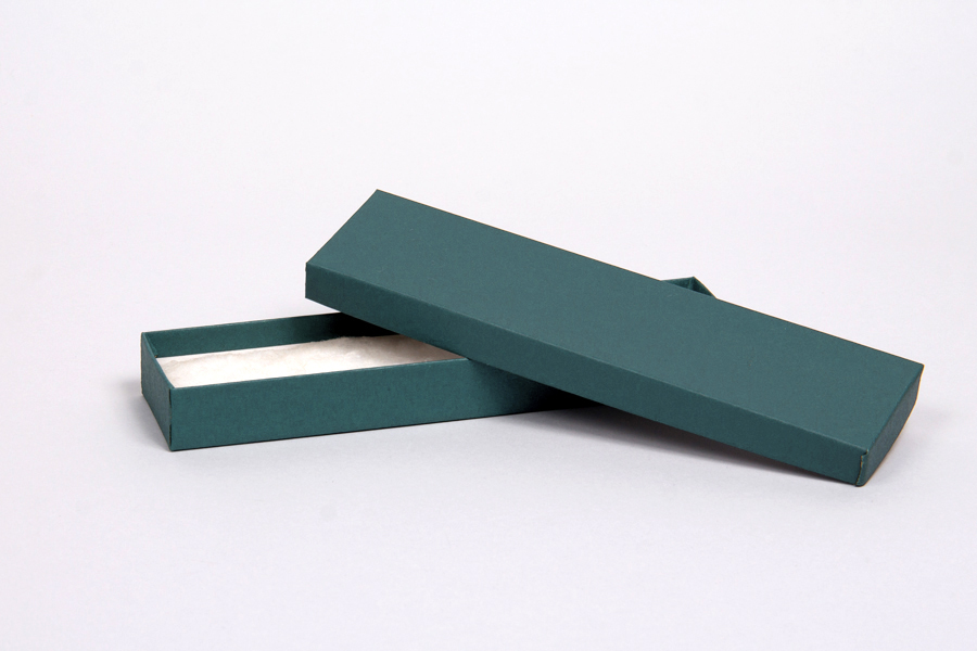 (#82A) 8 x 2 x 7/8  MATTE TEAL JEWELRY BOXES