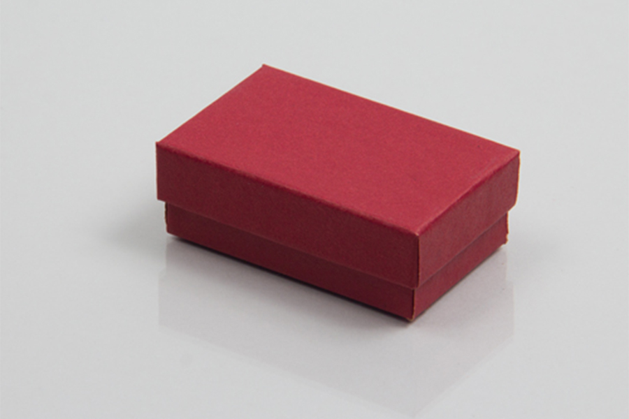 (#21) 2-1/2 x 1-1/2 x 7/8 MATTE BRICK RED JEWELRY BOXES