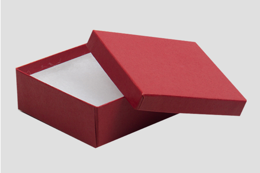 (#33D) 3-1/2 x 3-1/2 x 1-1/2 MATTE BRICK RED JEWELRY BOXES