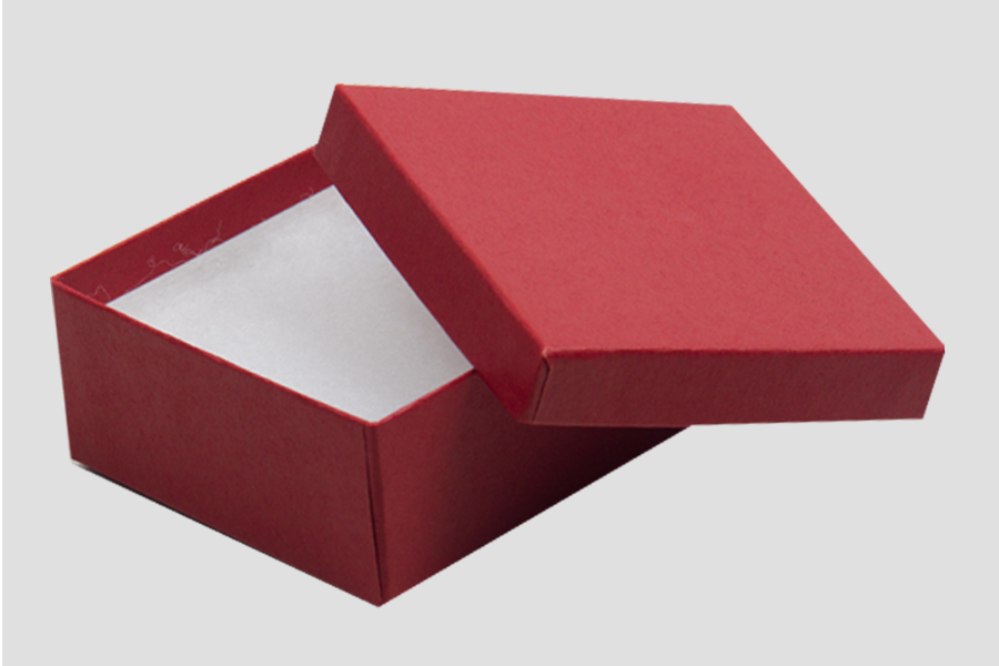 (#34) 3-1/2 x 3-1/2 x 2 MATTE BRICK RED JEWELRY BOXES