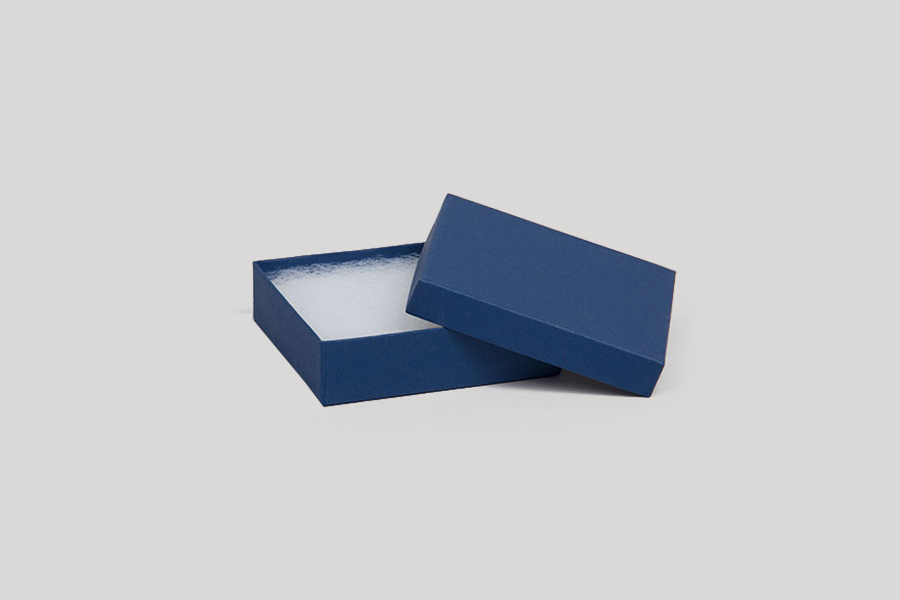 (#21) 2-1/2 x 1-1/2 x 7/8 MATTE NAVY BLUE JEWELRY BOXES