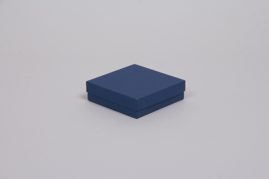 (#33) 3-1/2 x 3-1/2 x 1 MATTE NAVY BLUE JEWELRY BOXES