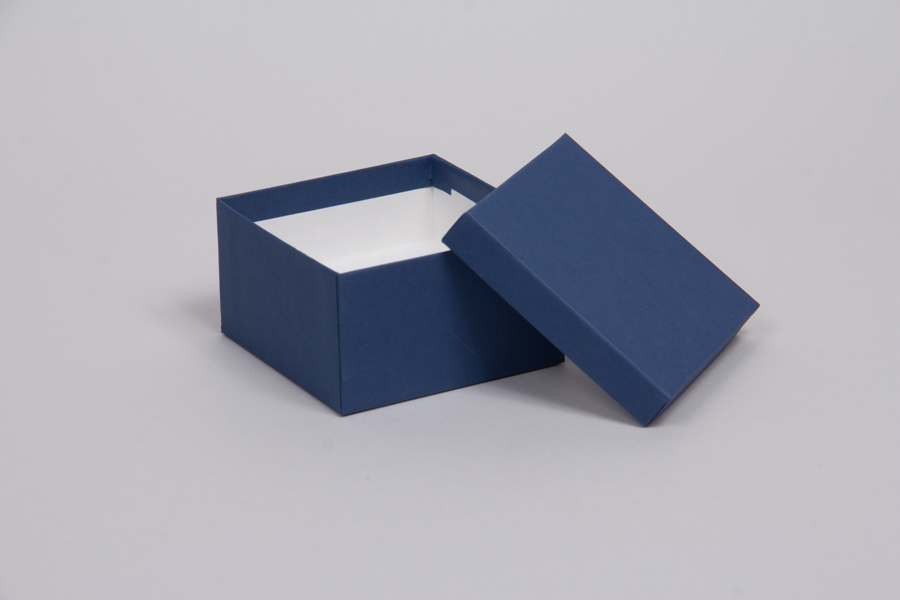 (#34) 3-1/2 x 3-1/2 x 2 MATTE NAVY BLUE JEWELRY BOXES