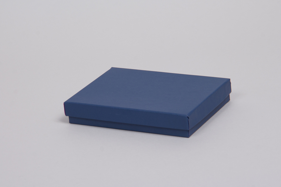 (#53) 5-1/4 x 3-3/4 x 7/8 MATTE NAVY BLUE JEWELRY BOXES