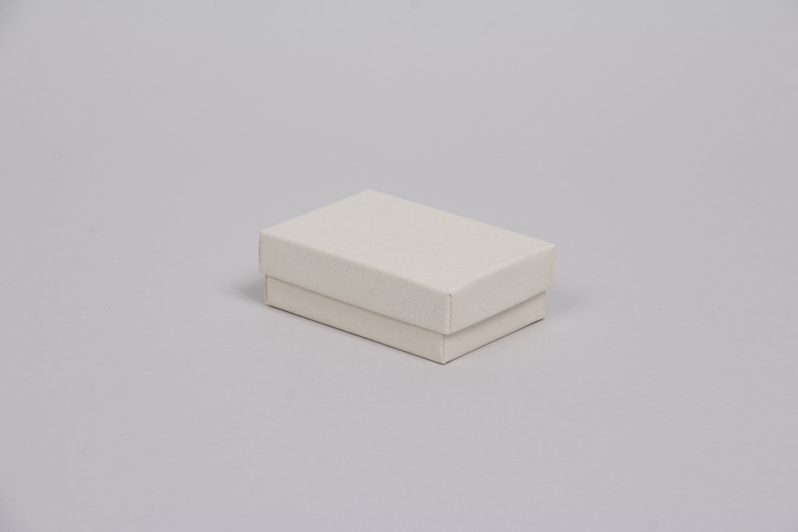 (#21) 2-1/2 x 1-1/2 x 7/8 MATTE WHITE SAND JEWELRY BOXES