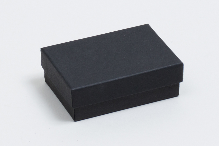 32 Matte Black Cotton Filled Jewelry Boxes