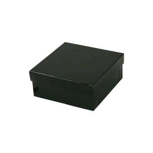 (#34) 3-1/2 x 3-1/2 x 2 BLACK SEMI-GLOSS JEWELRY BOXES