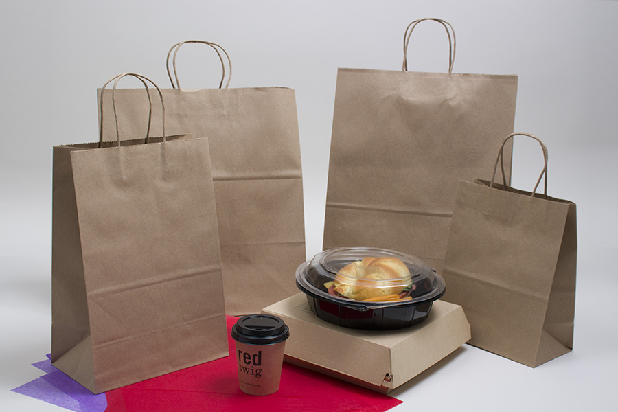 EcoPlus™ Natural Kraft Paper Takeout Bags